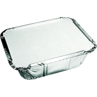 Bak | Aluminium | 450ml | opstaande rand | incl. Deksel | 142x116x41mm | zilver | 250 stuks