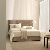 Kave Home Bed 'Jaira' Linnenmix, 160 x 200cm, kleur Taupe