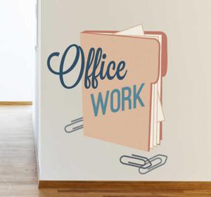 Office work bedrijf sticker