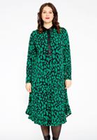 Yoek Blouse-jurk met volant BELLA | Zwart | Maat 38/40