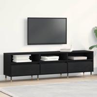 TV-kast Zwart eiken 150 x 30 x 44.5 cm Bewerkt hout