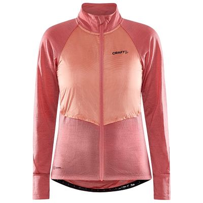 Craft ADV Bike Subz Wool Jersey lange mouw coral glow dames M