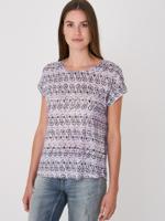 Puur linnen topje met batik paisley print