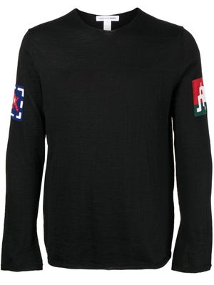 Comme Des Garçons Shirt pull en maille intarsia - Noir