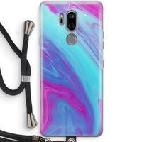 Zweverige regenboog: LG G7 Thinq Transparant Hoesje met koord