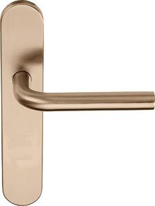 Deurkruk BASICS LB3-19P13SFC geveerd op schild blind - PVD licht brons