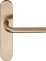 Deurkruk BASICS LB3-19P13SFC geveerd op schild blind - PVD licht brons