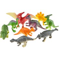 Dinosaurus speelgoed set - voor kinderen - 12x stuks - plastic   -