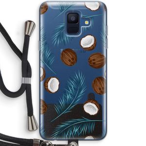 Kokosnoot roze: Samsung Galaxy A6 (2018) Transparant Hoesje met koord