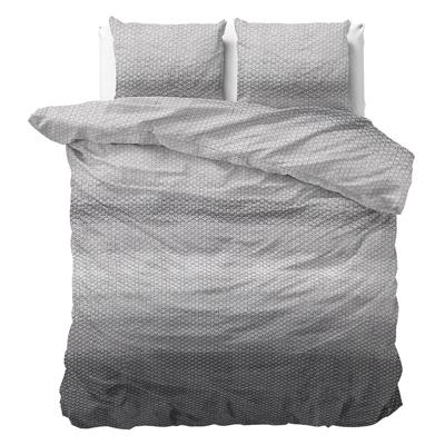 Dekbedovertrek Katoen - Lits-Jumeaux (240x220 cm) - Grijs Flanel - Dessin: Patroon - Dreamhouse - Dekbed-Discounter.nl