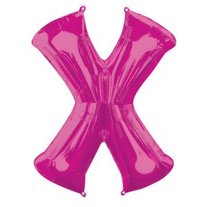 Folieballon Roze Letter &apos;X&apos; 88 cm