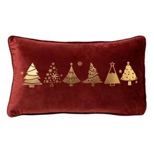 TREES - Sierkussen 30x50 cm - Kerst - Biking red - rood