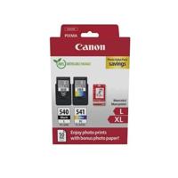Pak met 2 inktcartridges + fotopapierpakket - CANON - PG-540L Zwart + CL-541XL Kleur - Hoog rendement