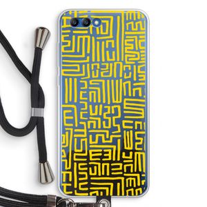 Majorelle Blue Print: Honor 10 Transparant Hoesje met koord