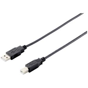 Equip USB-kabel USB-A stekker, USB-B stekker 3.00 m Zwart 128861