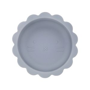 Dutsi - Welpje Serie - Siliconen Babykommetje met Leeuwen Ontwerp - 350ml - Pastelblauw