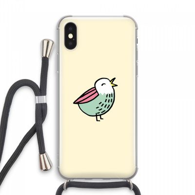 Birdy: iPhone XS Max Transparant Hoesje met koord