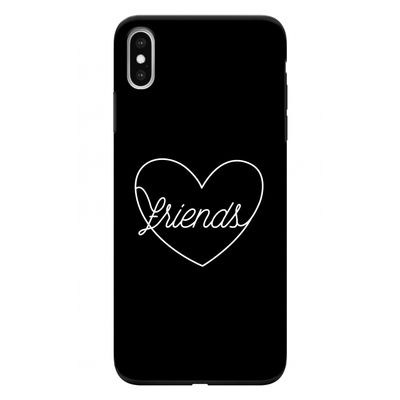 Friends heart black: iPhone XS Max Tough Case