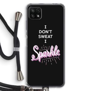 Sparkle quote: Samsung Galaxy A22 5G Transparant Hoesje met koord