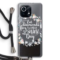 Diamonds: Xiaomi Mi 11 Transparant Hoesje met koord