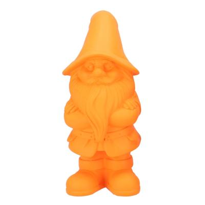 Tuinkabouter beeldje Dutch Gnome - neon oranje - 25 cm - decoratieve tuinbeeldjes
