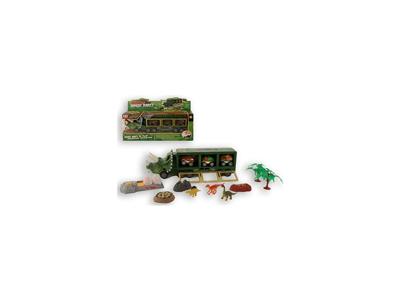 Dino vrachtauto 34cm met 3 dino auto&apos;s