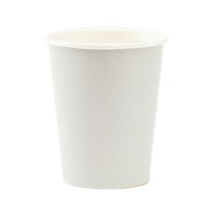 Feestbekers met hoesjes - 8x - zilvergrijs - papier - 250ml