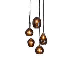 Fraaai - Elouise hanglamp 5L getrapt mix chrome glas