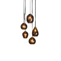 Fraaai - Elouise hanglamp 5L getrapt mix chrome glas