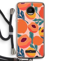 Perzik: Motorola Moto Z Force Transparant Hoesje met koord