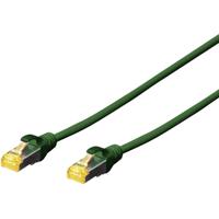 Digitus DK-1644-A-050/G RJ45 Netwerkkabel, patchkabel CAT 6A S/FTP 5.00 m Groen Halogeenvrij, Verdraaide paren, Snagless, Vlambestendig 1 stuk(s)