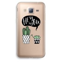 Hey you cactus: Samsung Galaxy J3 (2016) Transparant Hoesje