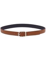 Ferragamo ceinture en cuir réversible à boucle Gancini - Marron