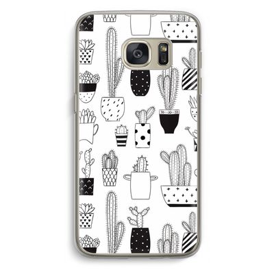 Cactusmotief: Samsung Galaxy S7 Transparant Hoesje