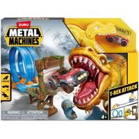 Autocircuit - ZURU - T-Rex Attack Metal Machine - Voertuig om te lanceren om de dinosaurus met lussen te verslaan - thumbnail