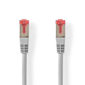 CAT6-kabel | RJ45 Male | RJ45 Male | SF/UTP | 10.0 m | Rond | PVC | Grijs