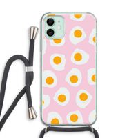 Dancing eggs: iPhone 11 Transparant Hoesje met koord