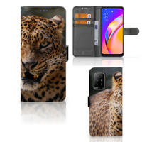 OPPO Reno5 Z | A94 5G Telefoonhoesje met Pasjes Luipaard - thumbnail
