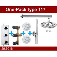 Wiesbaden One-Pack Inbouwthermostaatset - Type 117 - CHR
