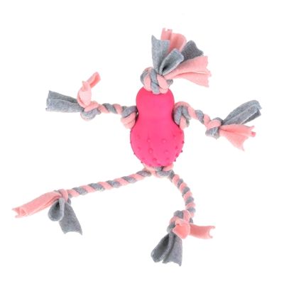 Little Rascals flostouw pop met fleece roze