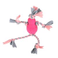 Little rascals Flostouw pop met fleece roze - thumbnail