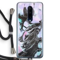 Pastel zwart: OnePlus 7 Pro Transparant Hoesje met koord