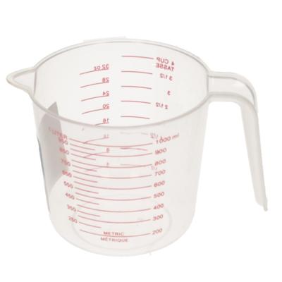 Voordelige kunststof maatbeker 1 liter - 1000 ml - Keuken benodigdheden - Maatbeker