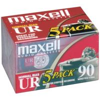 Maxell Normal Bias UR Cassettebandje 90 min. Set van 5 stuks Maxell Normal Bias UR Cassettebandje 90 min. Set van 5 stuks