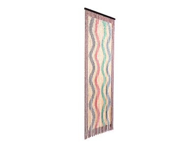Degor Vliegengordijn houten kralen Waves 90 x 200 cm