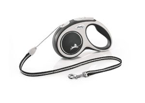 flexi Rollijn New Comfort Tape Leash, zwart, Maat: S 5m