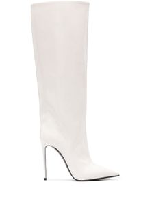 Le Silla bottes Eva 120 mm en cuir verni - Blanc