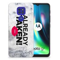 Motorola Moto G9 Play | E7 Plus | Siliconen hoesje | met naam Already Taken White