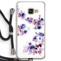 Waterverf bloemen: Samsung Galaxy A3 (2016) Transparant Hoesje met koord