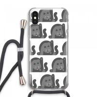 Cats: iPhone XS Max Transparant Hoesje met koord